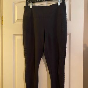 Athleta black moto leggings size large